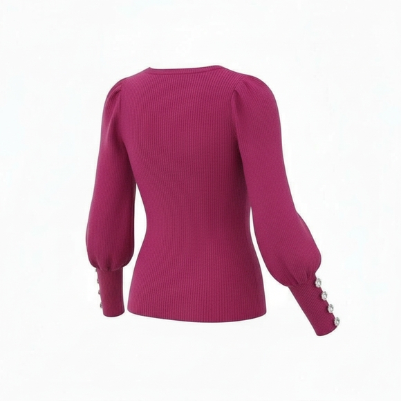 Ann Taylor Sweater In Pink- Large Petite- EUC $98 Retail - Picture 3 of 9